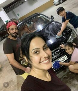 Kamya Punjabi Car Black Audi