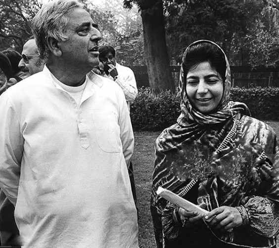 Mehbooba Mufti with father Mufti Mohammed Sayeed