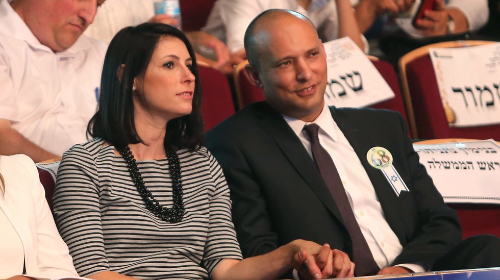 Naftali Bennett with his wife