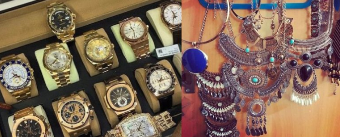 Anveshi Jain collection of wristwatches and artificial jewellery