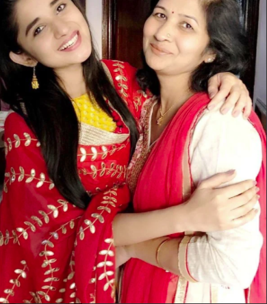 Kanika with her mother