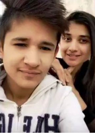 Kanika with her younger brother