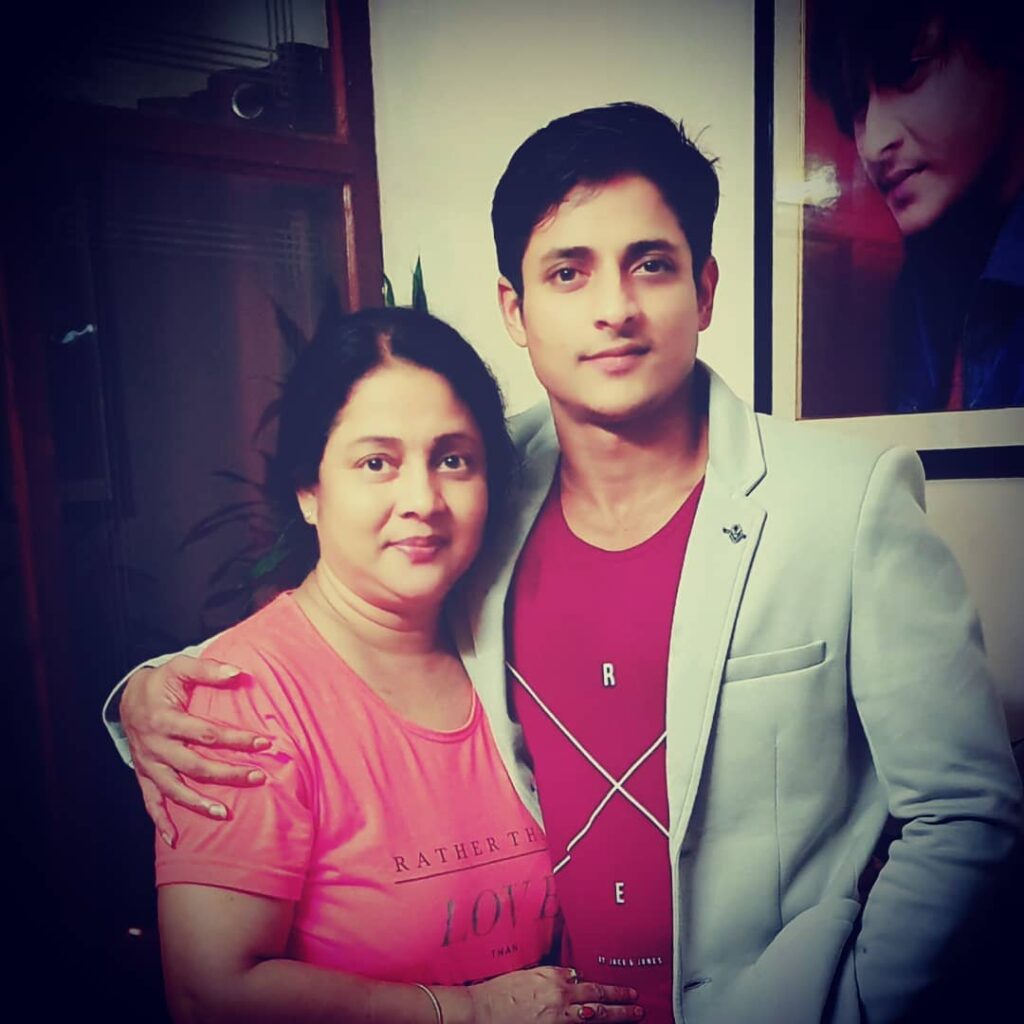 Babushan Mohanty with his mom