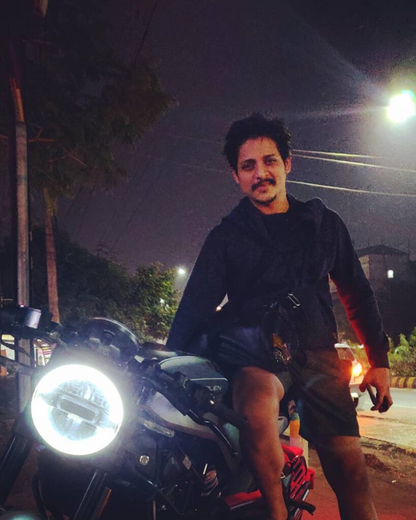 Babushan Mohanty with his super bike