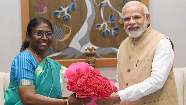 Draupadi Murmu meets PM Narendra Modi