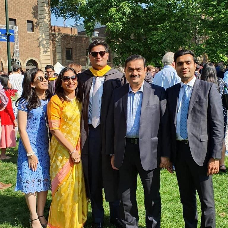 Gautam Adani with his family