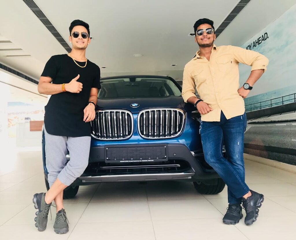 Ishan Kishan with his BMW car