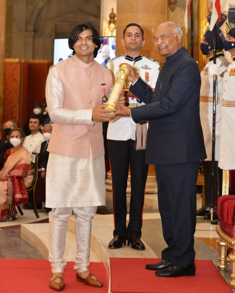 Neeraj Chopra awarded Padma Shri by President of India