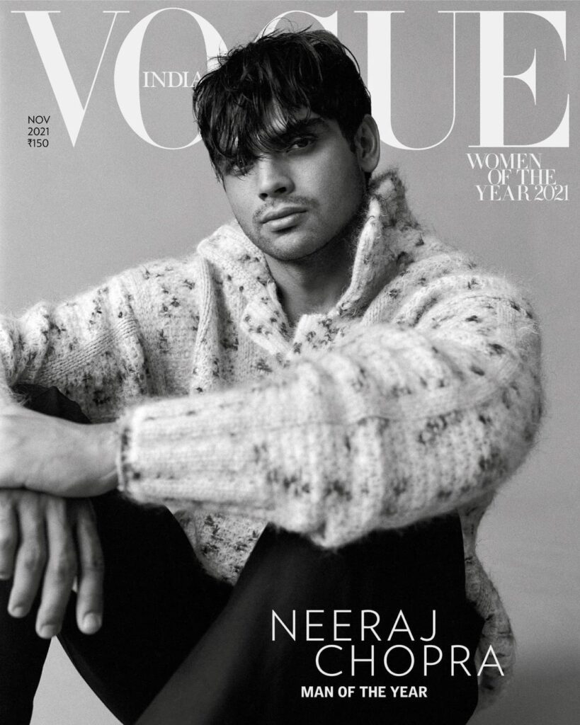 Neeraj Chopra featured in the Vogue Magazine Man of the Year