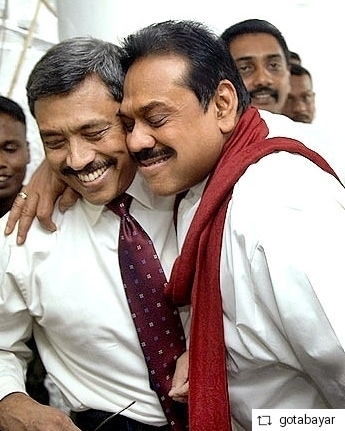 Rajapaksa with his elder brother