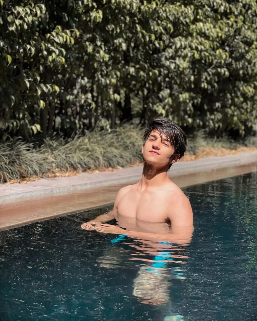 Tarun in swimming pool