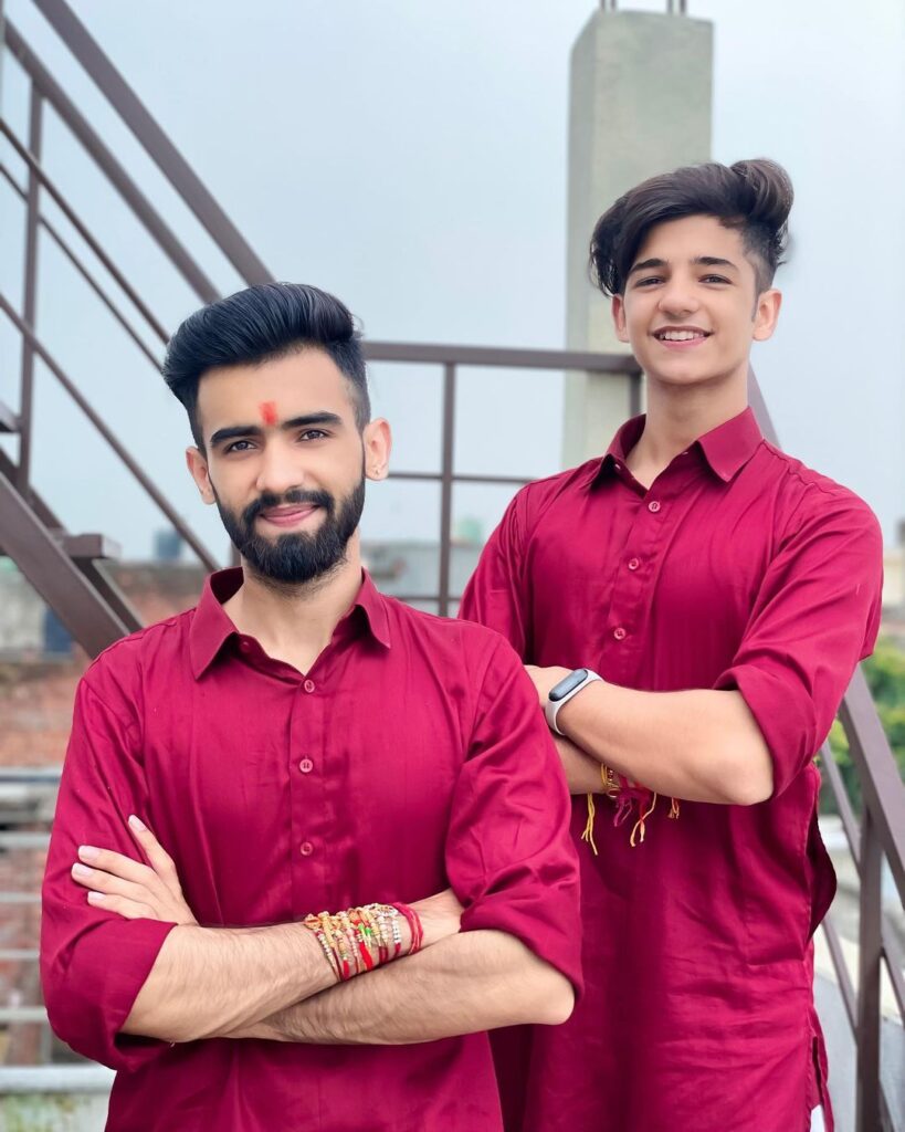 Tarun with her brother