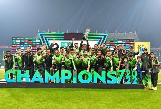 Team crew of Lahore Qalandar won the 2022 PCL cricket championship
