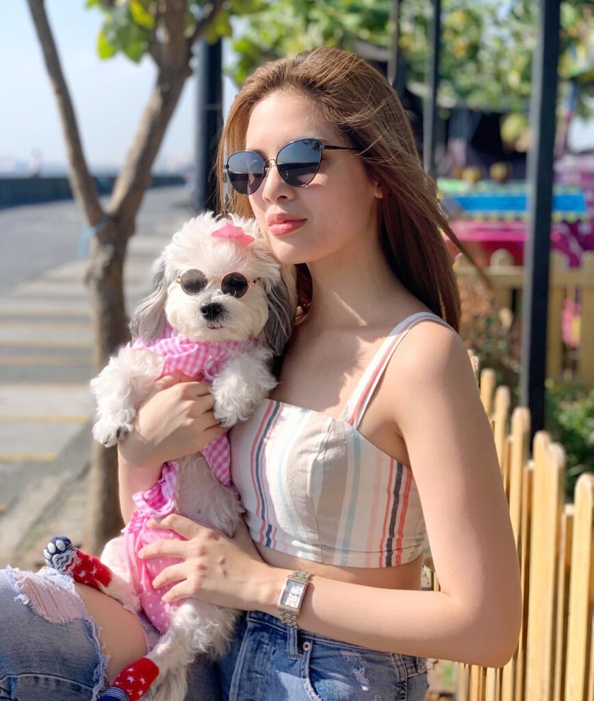 Michelle Vito with her pet dog