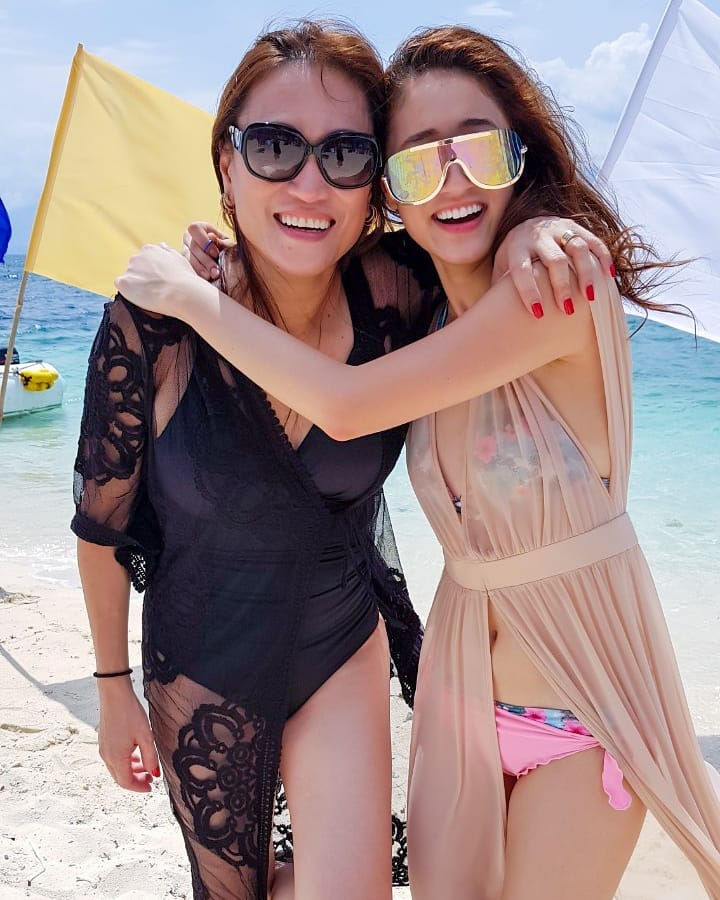 Nicole with her mother