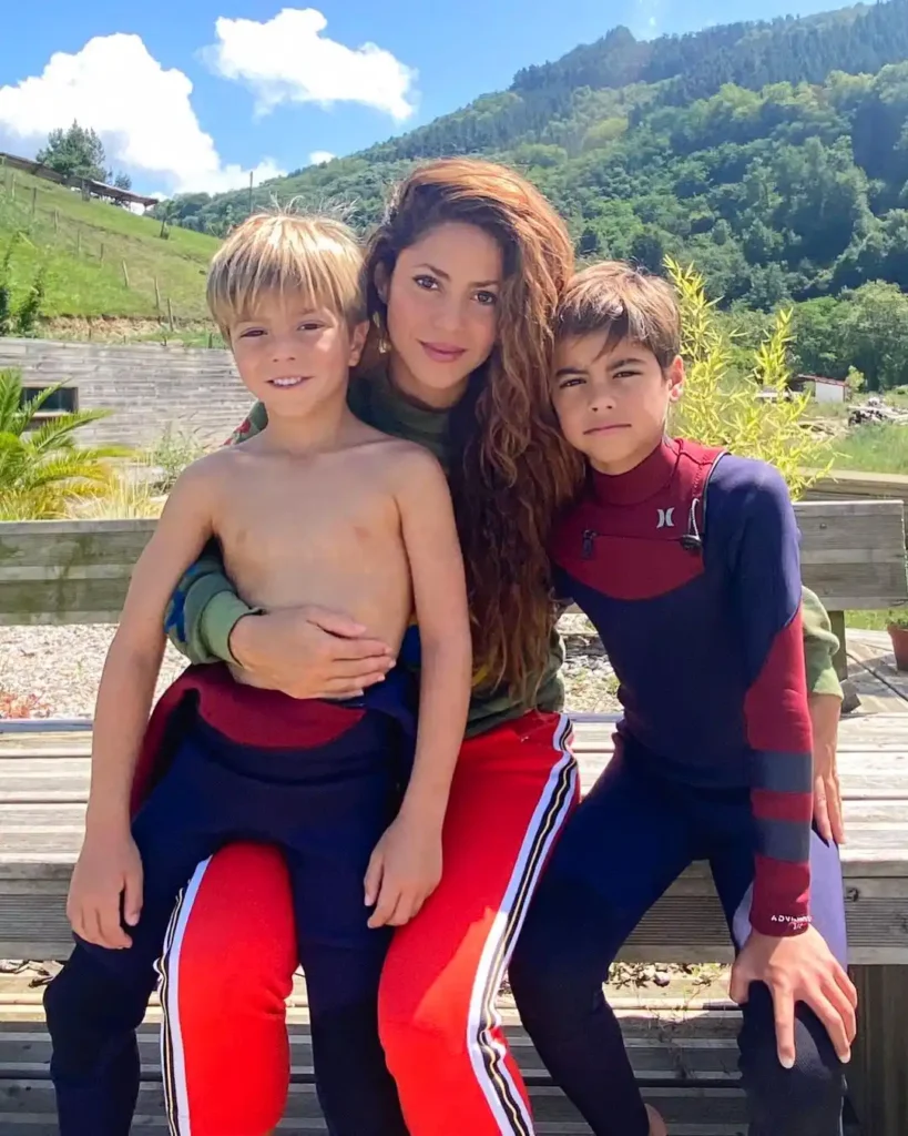 Shakira with her two sons