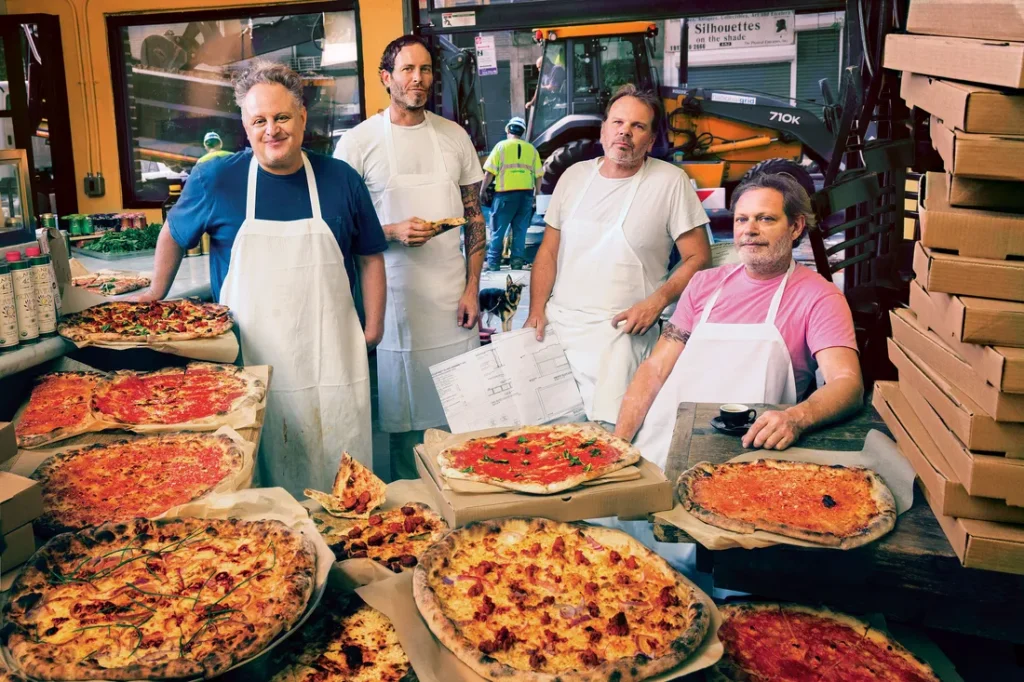 Chris Bianco with his Pizza Chefs