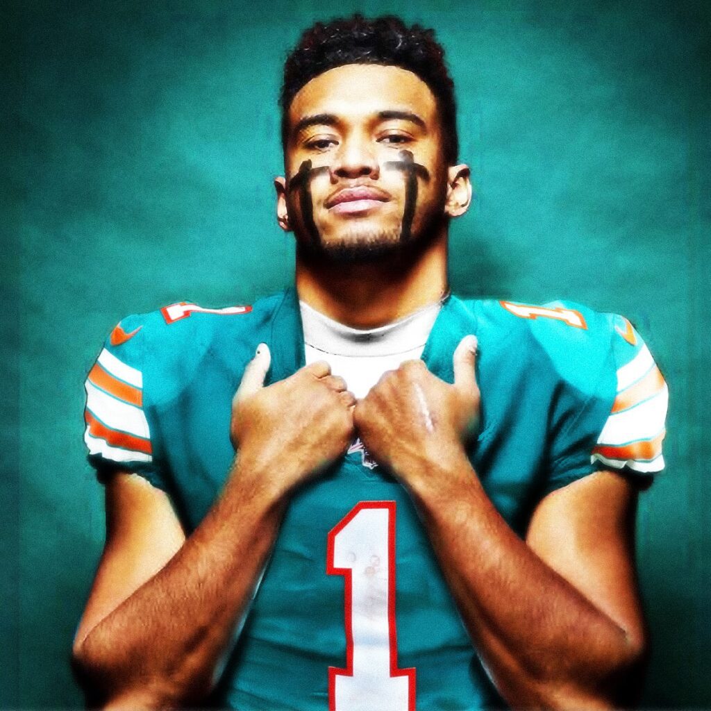 Tua Jersey number 1 for Miami Dolphins