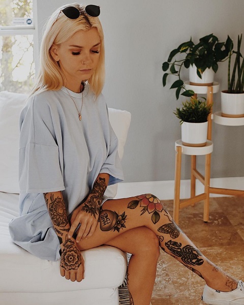 Victoria Triece tattoos on her full body