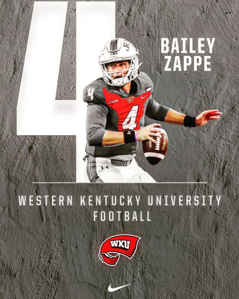 Bailey Zappe on number 4 Jersey