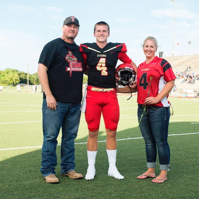 Bailey with his father and mother
