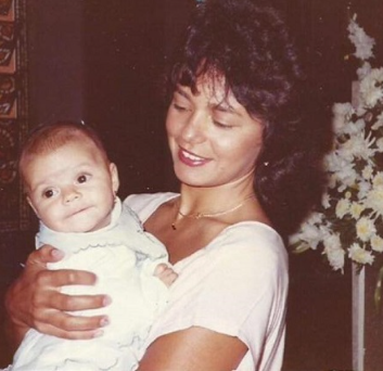 Bruno childhood photo with her mother