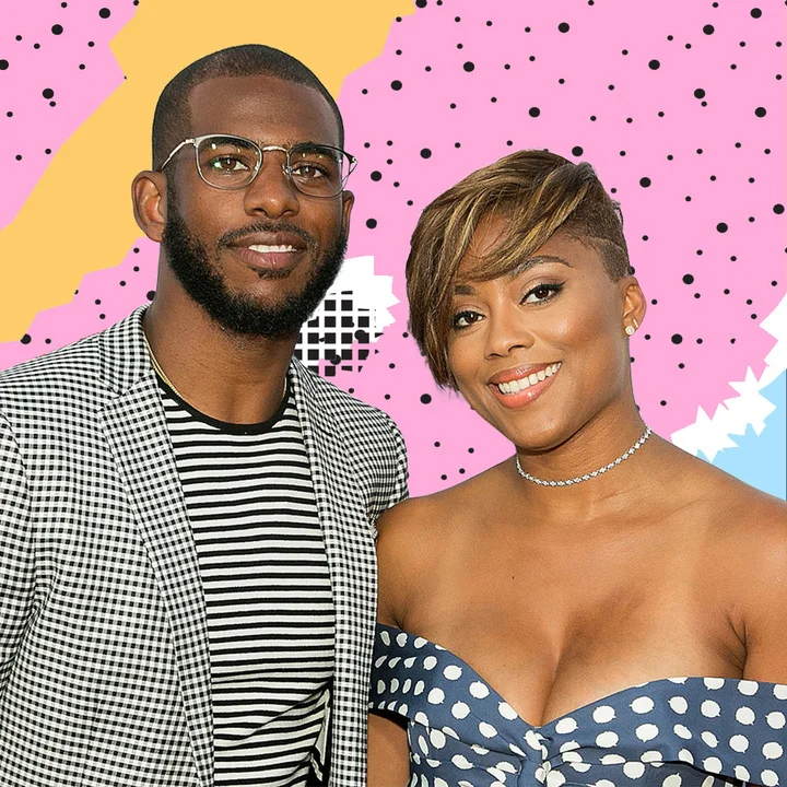 Chris Paul with his wife
