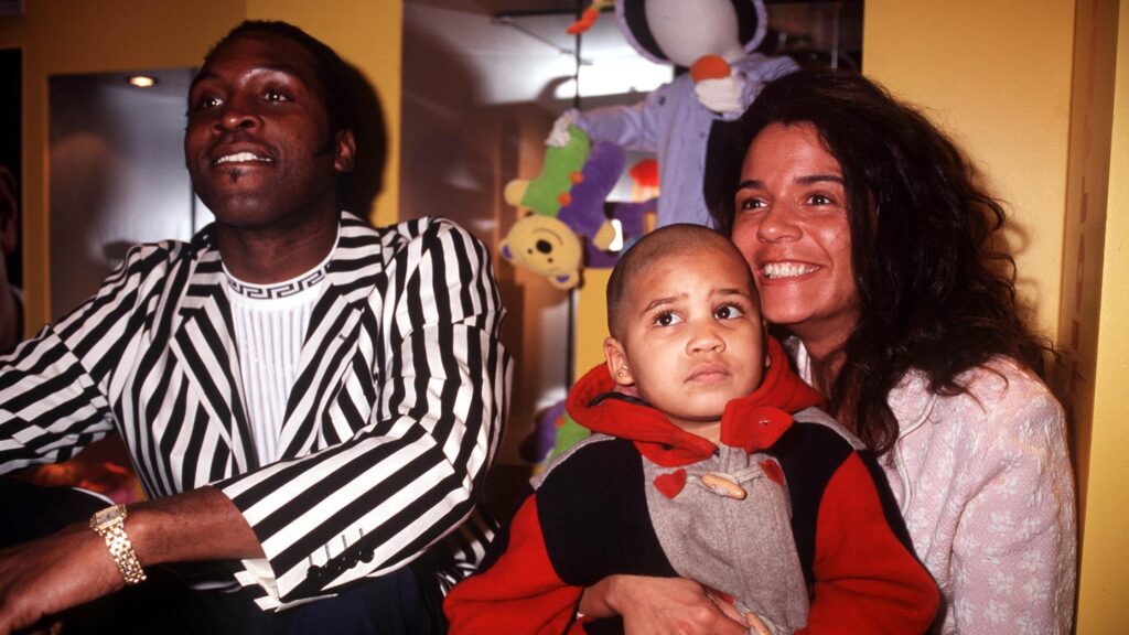 Conor Benn in childhood with his father and mother