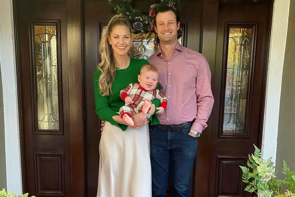 Gerrit Cole with his wife and son