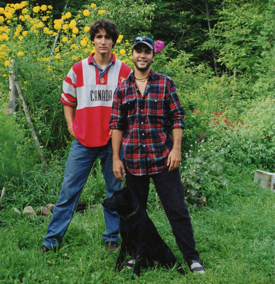 Justin Trudeau with his brother Michel