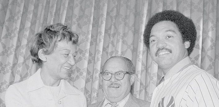 Reggie Jackson with father and mother