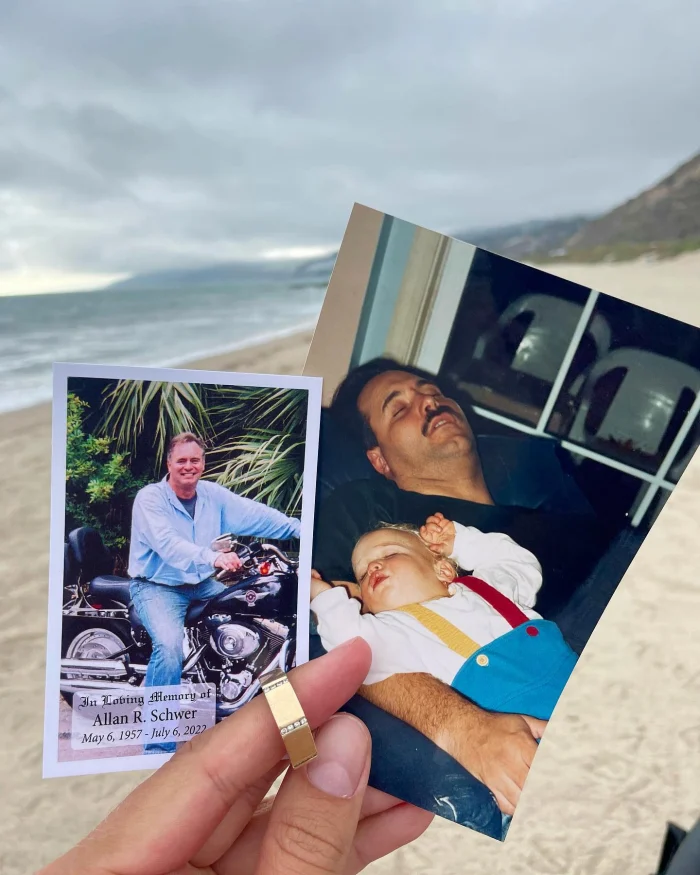 Erich Schwer shares his dad memories with him