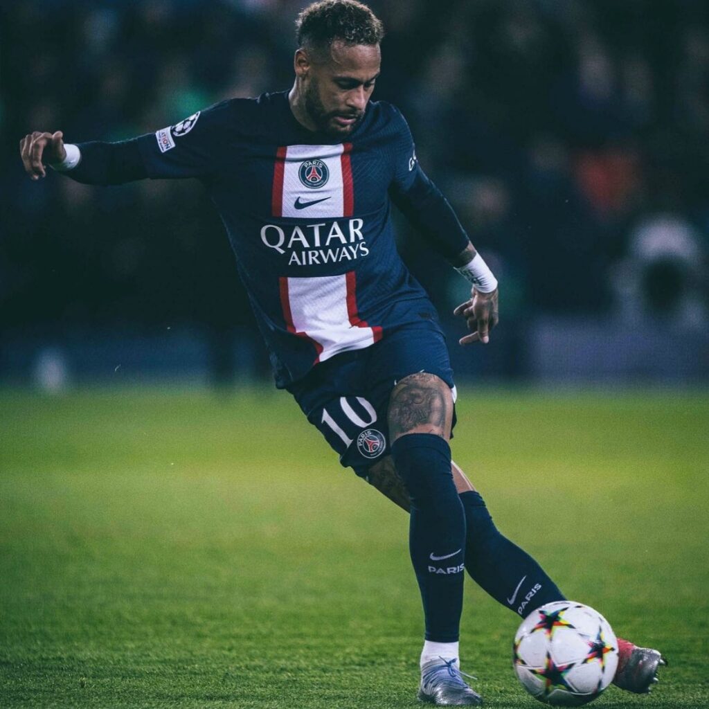 Neymar during match