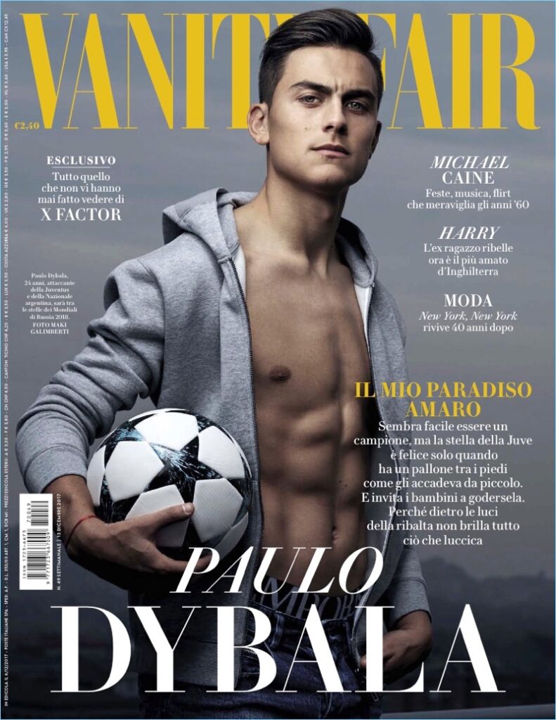 Paulo Dybala featured in Vanity Fair magazine