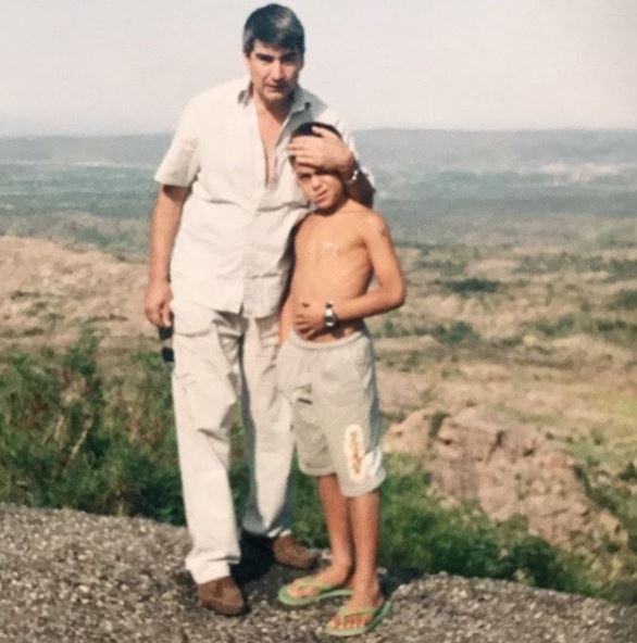 Paulo Dybala childhood photo with his father