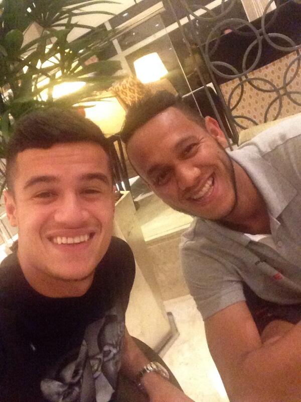 Philippe Coutinho with his brother