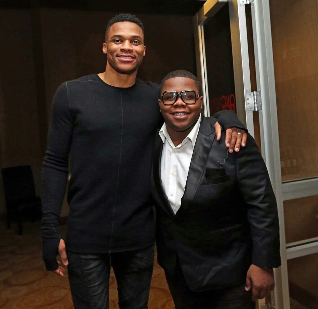 Russell with his brother