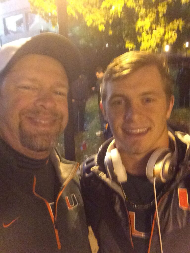 Braxton Berrios with his father
