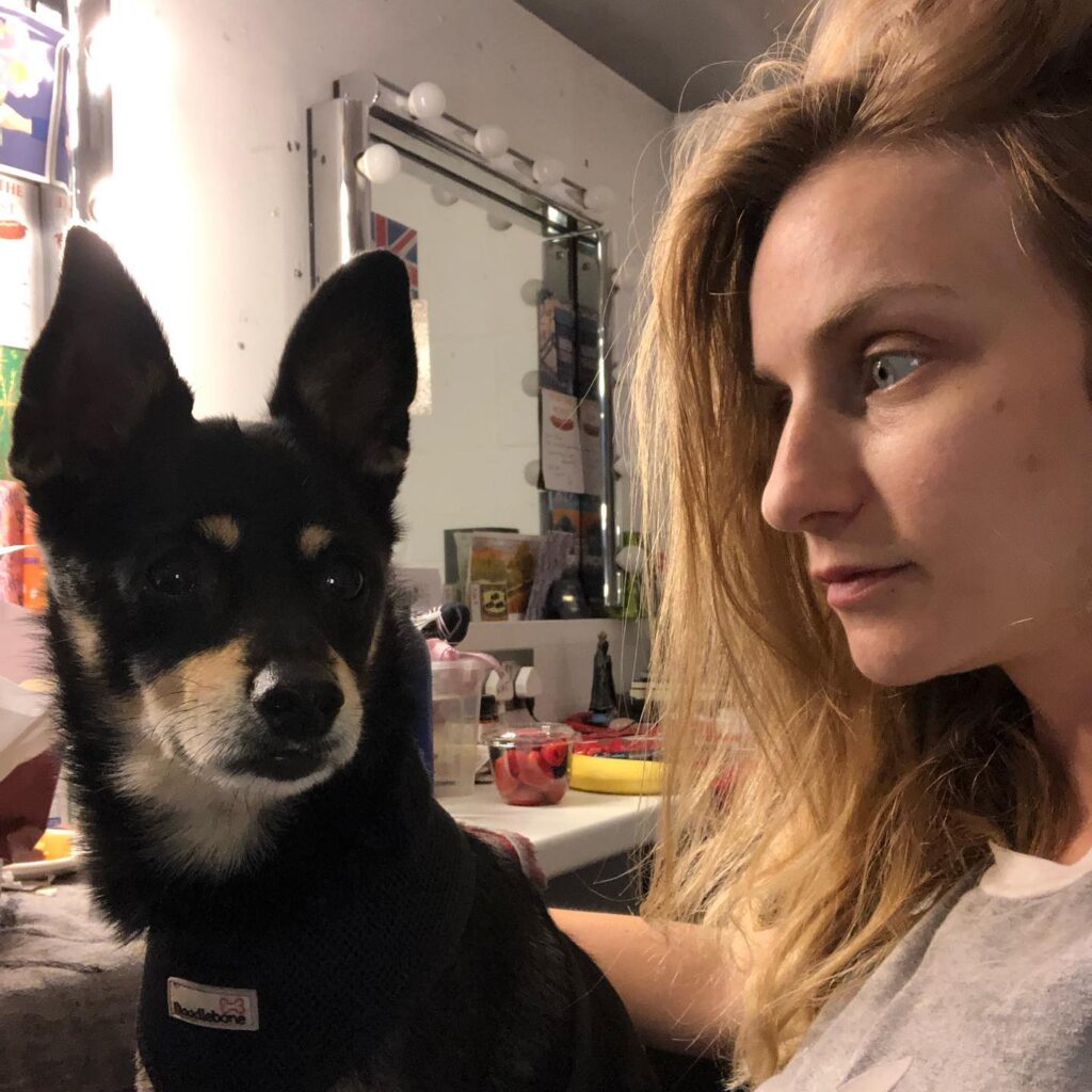 Faye Marsay with her dog
