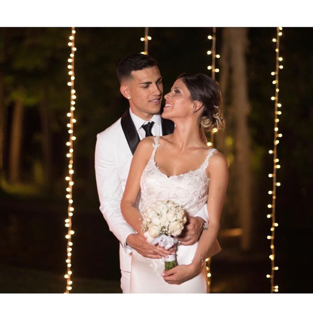 Leandro Paredes with his wife