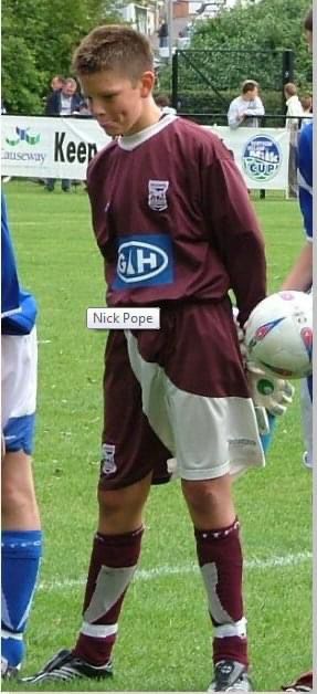 Nick Pope in Ipswich youth team