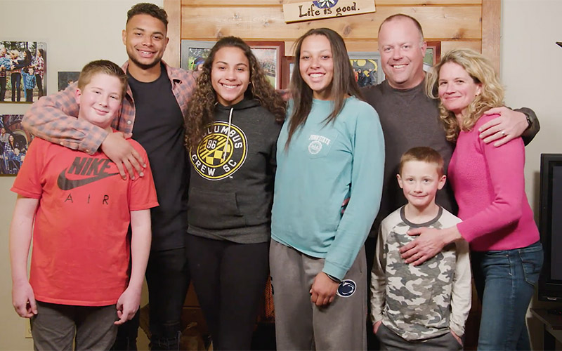 Zack Steffen with his family