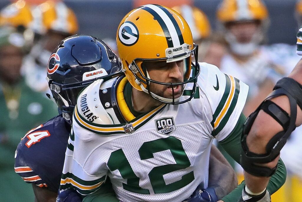 Aaron Rodgers played football for Green Bay Packers in 2018