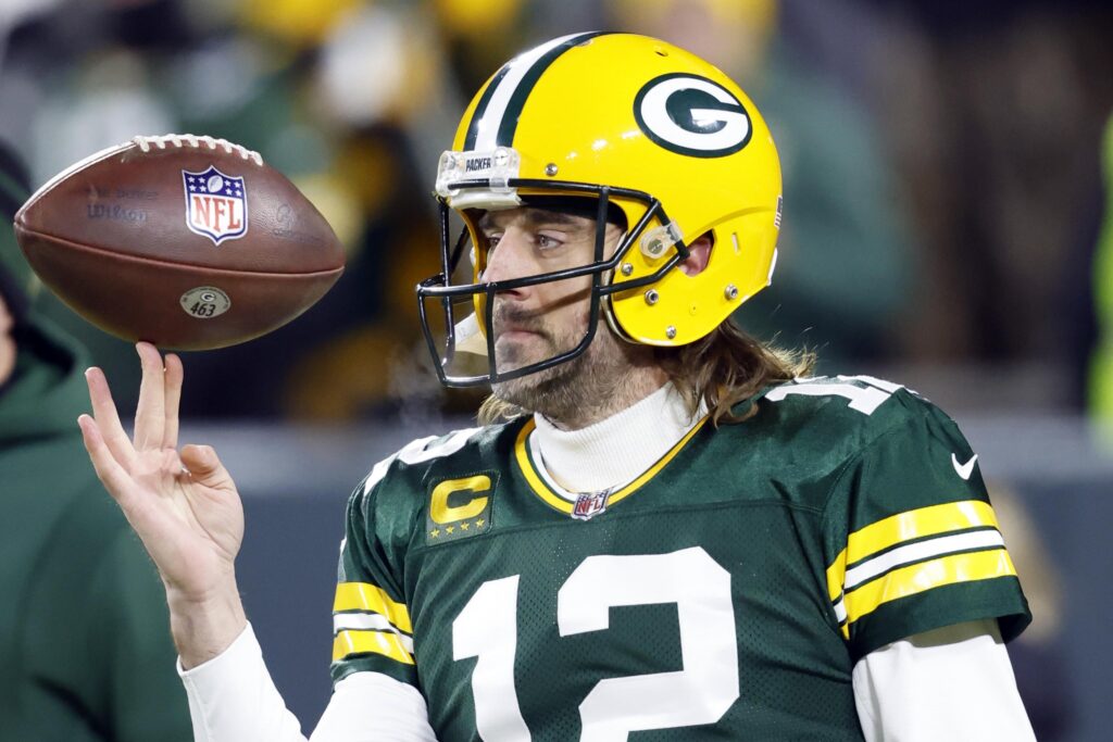 Aaron Rodgers played football for Green Bay Packers in 2022