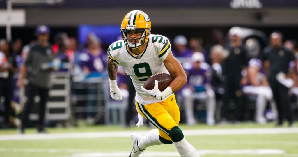 Christian Watson played football for Green Bay Packers