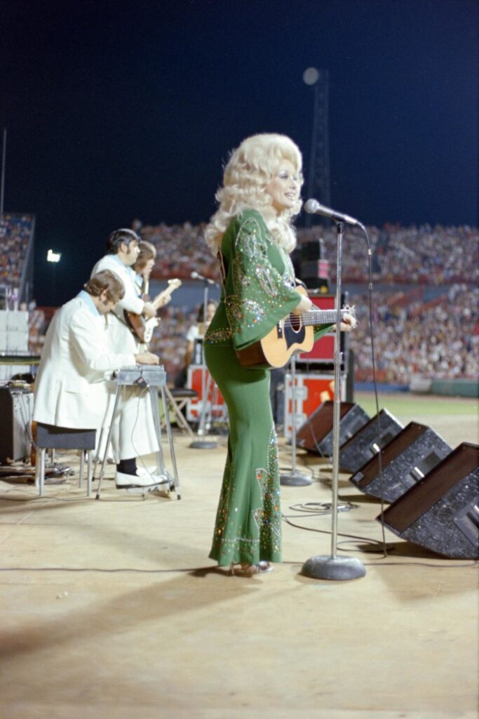 Dolly Parton performing at WBAP's County Gold in 1974