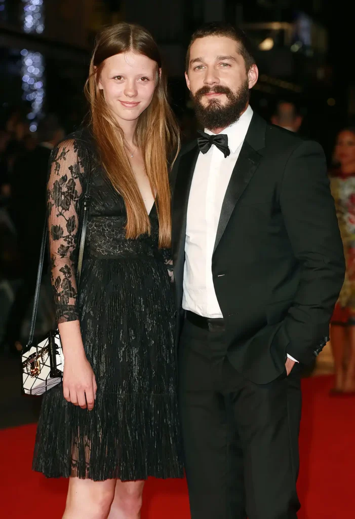 Mia Goth with her husband