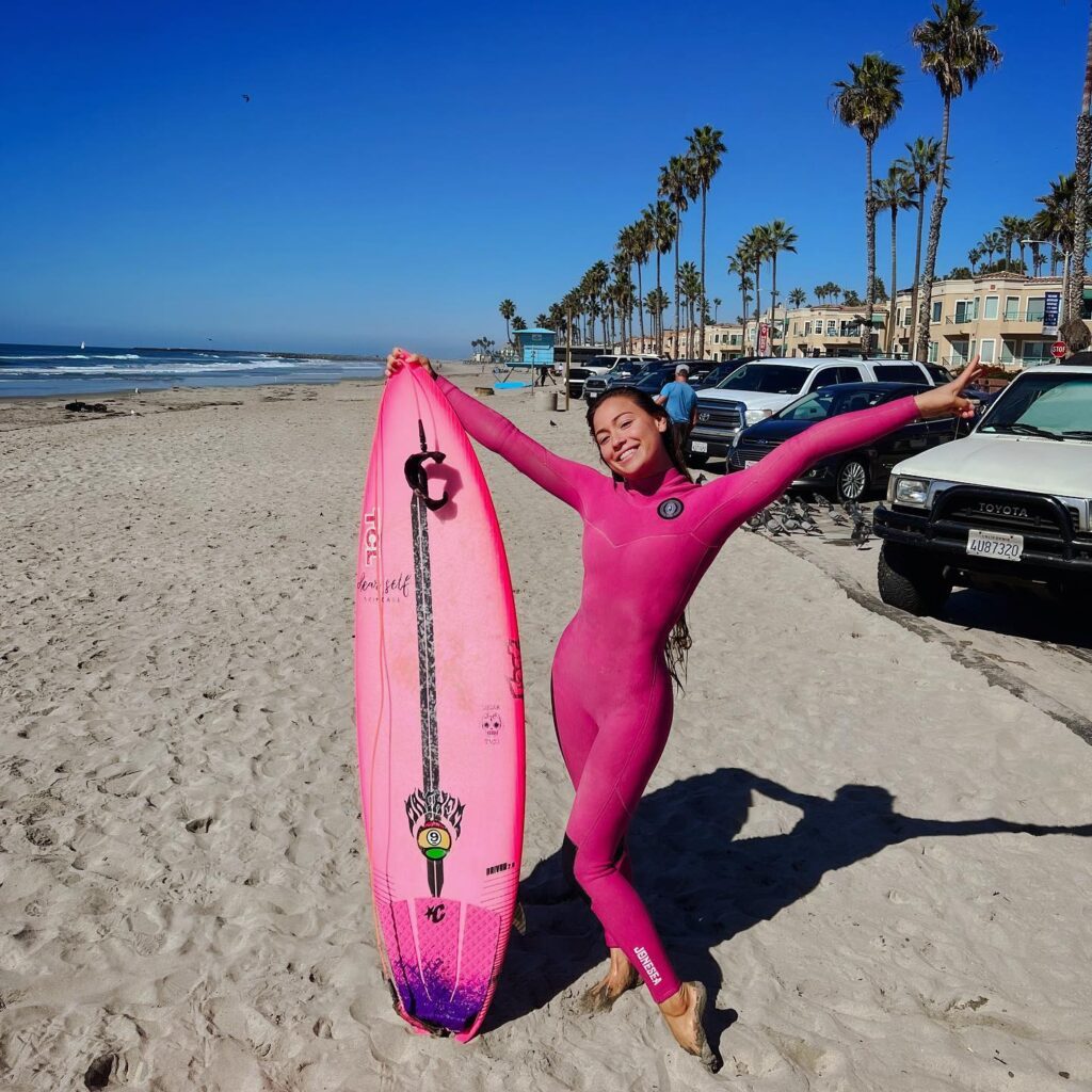 Tia Blanco as a surfer