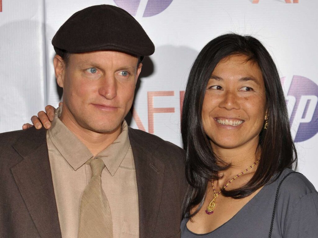 Laura Louie with her husband Woody Harrelson