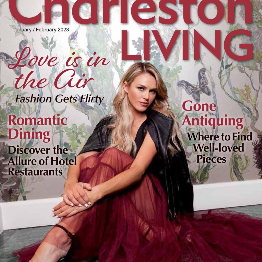 Olivia Flowers featured on Charleston Living cover page